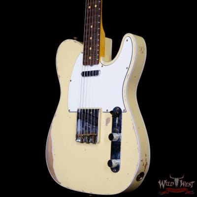 Fender Custom Shop 1962 Telecaster Custom Rosewood Slab Board Hand-Wound Pickups Relic Vintage White image 2