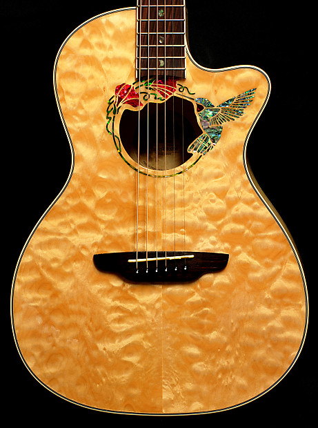 Luna hummingbird guitar on sale