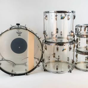 1970s Ludwig Vistalite Pro Beat Drum Set with Single-Color Finish