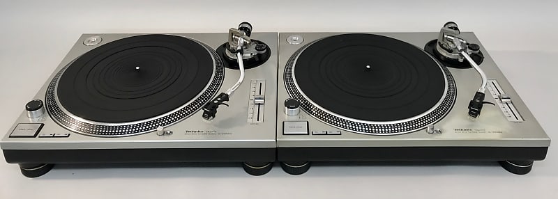 Technics SL-1200 MK2 (120v) PAIR Turntables + Shure M44GX