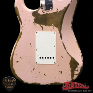 Fender Custom Shop L-Series 1964 Stratocaster Super Heavy Relic Shell Pink Rosewood 9231990856 - Serial Number - L11388 image 6