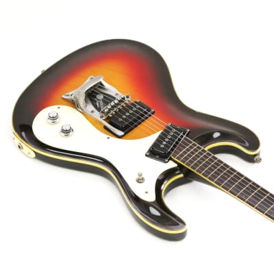 1963 Mosrite The Ventures Model MK I Vintage Electric Solidbody Guitar – RARE 100% Original Early ’63 Side Jack Set Neck Type 1 Vibramute w/ Binding & Orig. Hard Case (0148) image 7