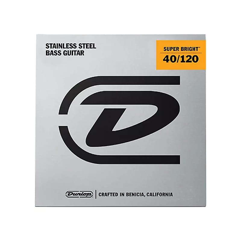 Dunlop DBSBS40120 Super Bright Stainless Steel 5-String Bass Strings - Light (40-120) image 1