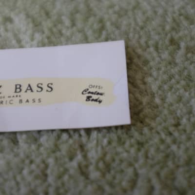 Fender JAZZ BASS silkscreen decal 1962 NOS image 2