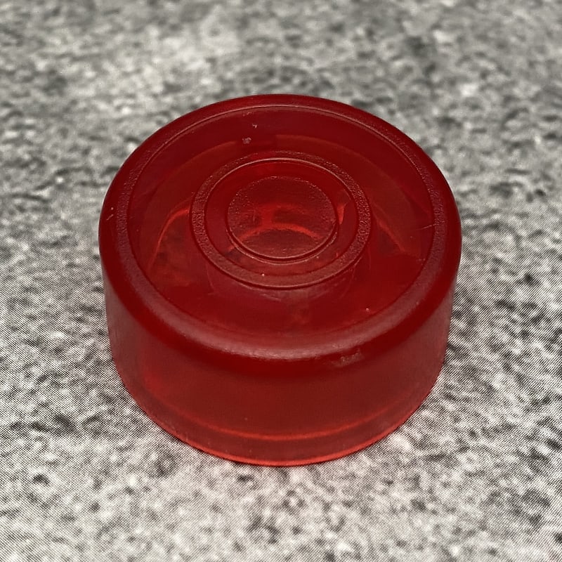 1x Red Transparent Clear Plastic Guitar Foot Stomp Cover Knob Reverb
