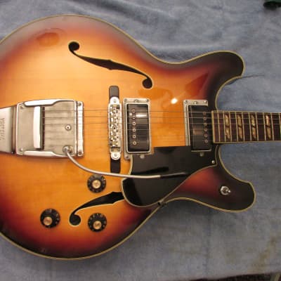 Yamaha SA-50 1967-1972年　フルアコ　セミアコ 1967 Yamaha SA-50 Hollow Body 3 Tone Sunburst (w/ OHSC +
