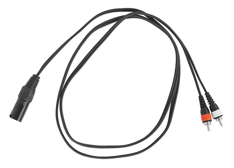 Rockville RXLRDRCA5 5&#039; Ft. XLR to Dual RCA Pro Audio Cable 100% Copper  			