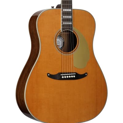 Fender King Vintage Acoustic-Electric Guitar (with Case), Aged Natural for sale