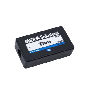 MIDI Solutions MultiVoltage Thru 1-in 2-Output Active MIDI Thru Box image 2