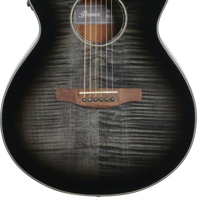 Ibanez AEG70 AEG Series Acoustic-Electric Guitar, Trans Charcoal Burst image 2