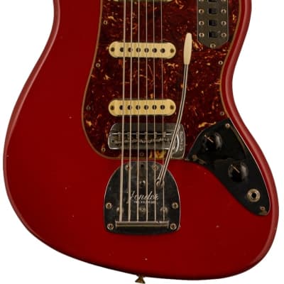 Mint Fender Custom Shop Limited Edition Bass VI Journeyman Relic Aged Dakota Red w/case image 15
