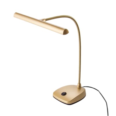 K&M 12297 LED Piano Lamp w/Switch, Gold image 2