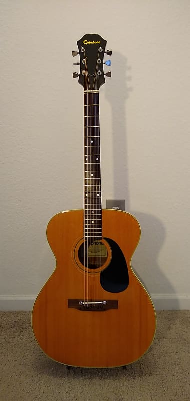 Vintage Epiphone FT-120 Acoustic Guitar 1970s Natural image 1
