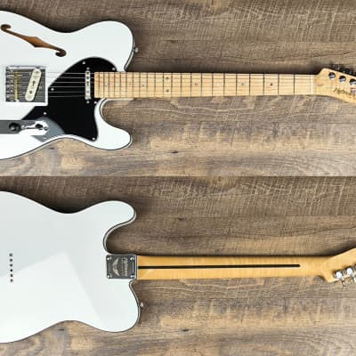 MyDream Partcaster Custom Built - Black & White Thinline Quarter Pound image 1
