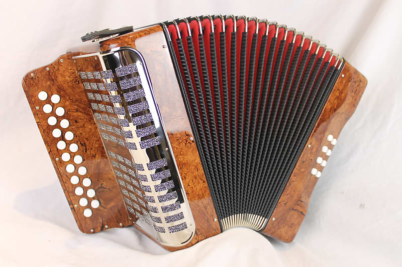 NEW Brown Weltmeister Wiener 510 Diatonic Button Accordion CF MMM 21 8 image 1