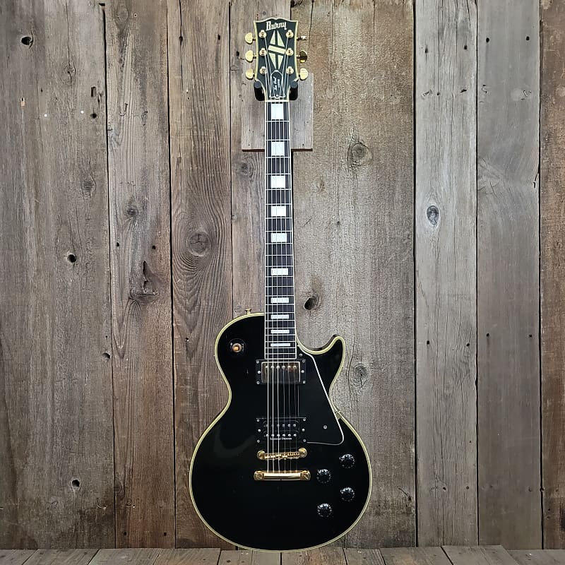 Burny RLC 60 Les Paul Custom 1980s - Black, Split Diamond