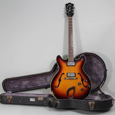 1966 Guild Starfire IV Sunburst Finish Electric Guitar w/OHSC for sale