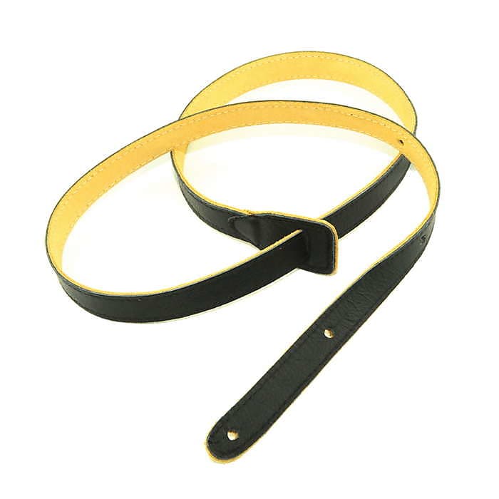 Henry Heller Capri Leather Mandolin Strap Black HMANL-BLK