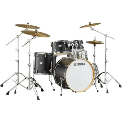 Yamaha Tour Custom Maple 4-Piece Shell Pack With 22" Bass Drum in Licorice Satin image 3