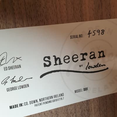 Sheeran by Lowden S01 Walnut Cedar + incl. Sheeran-Gigbag + NEW with invoice image 9