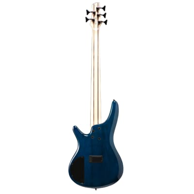 Ibanez SR405EQMSLG 5-String Quilted Maple Electric Bass - Surreal Blue Burst Gloss image 5