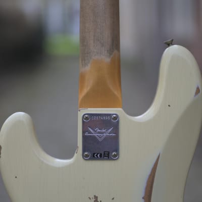 Fender Custom Shop '64 Precision Bass, Relic - Aged Vintage White image 8