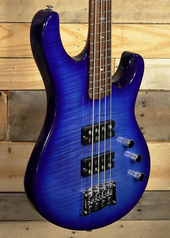PRS Kingfisher 4-String Bass Faded Blue Wrap Around Burst w/ Gigbag image 1
