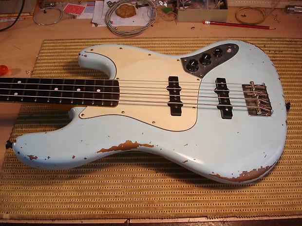 ベース Rittenhouse jazzbass Rittenhouse Guitars JB Jass Bass 62 Relic 2023 - Olympic