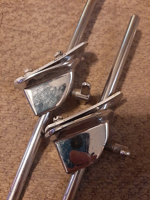 Slingerland Bass drum spurs & mounts 60s 70s - Chrome | Reverb