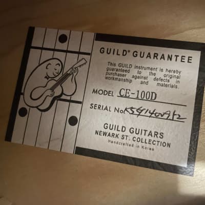 Guild Newark St. Collection CE-100D CE100D Capri Hollow Body Guitar MIK Korea 2014 image 7