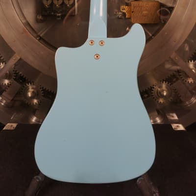 Kay Vanguard 60s - Light Blue Electric Guitar w/ Chipboard Case image 8
