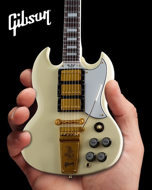Axe Heaven Gibson 1964 SG Custom White 1/4 scale Miniature Collectible  Guitar GG-222