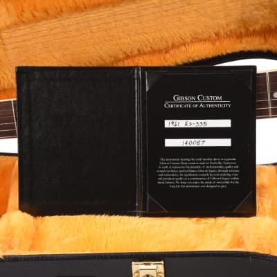 Gibson Custom Shop 1961 ES-335 Reissue Vintage Burst VOS (Serial #140087) image 9