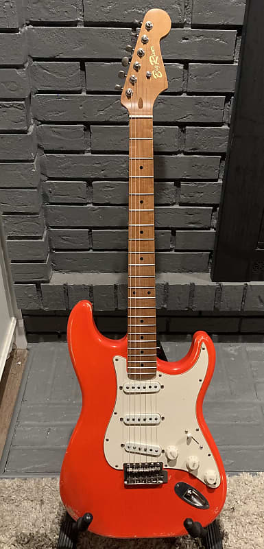 **COMPLETELY CUSTOM**Big River/Fender S-Style Guitar**Fiesta Red Nitro Relic**Fender ‘57/‘62 Pickups With Blender** image 1