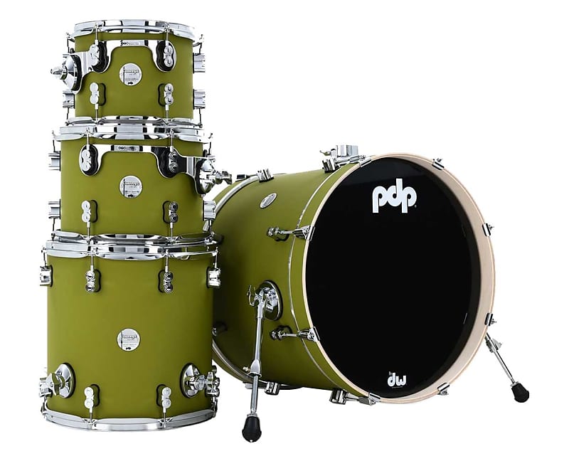 PDP Concept Maple 4-Piece Fusion Shell Pack - Satin Olive image 1