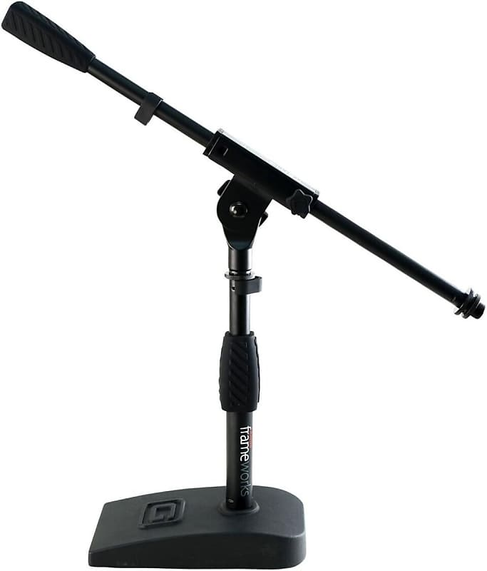 Gator Frameworks Short Weighted Base Microphone Stand w Soft Grip Twist Clutch image 1