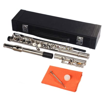 Nickel Plated C Closed Hole Concert Band Flute 2020s - Silver image 13