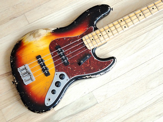 2009 Fender Custom Shop 1964 Jazz Bass Relic Ash Body Maple