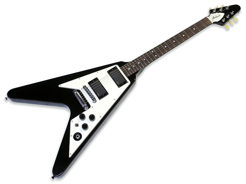 1981 Aria Pro II Japan FV-650 '67 Flying V Black w/Kirk Hammet mod (+ EMG  81/85 + Kluson) + S/Case