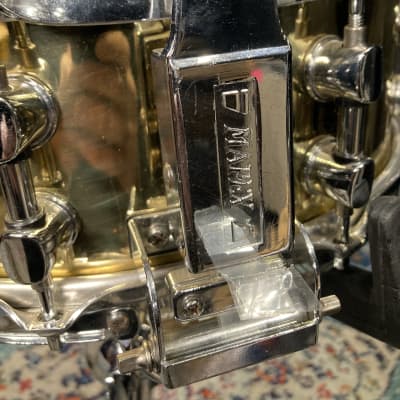 Mapex Carmine Appice's 5.5x14" Brass Master Snare Drum, Brass Lugs (#2) 1990s - Brass image 5