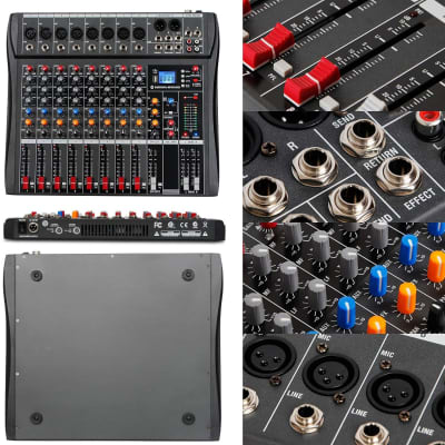 Depusheng 8/12 Channel Audio Mixer: Professional Sound Mixing Console With  USB, XLR, 48V Power & RCA Input/Output For All Skill Levels