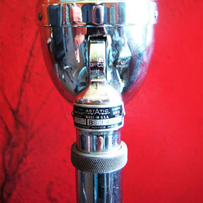 Vintage 1950's Astatic T-3 crystal "bullet" microphone High Z harp mic  w F-11 adapter REPAIR # 2 image 5