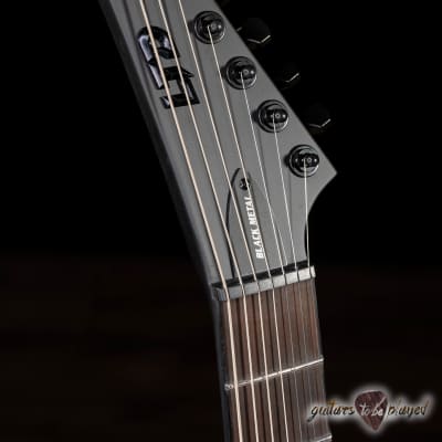 ESP LTD M-7HT Baritone Black Metal 7-String Guitar – Black Satin (M-7BHT) image 7