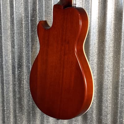 Reverend Limited Edition Roundhouse Semi Hollow Body Archtop Vintage Clear Natural Guitar #4 Blem image 10