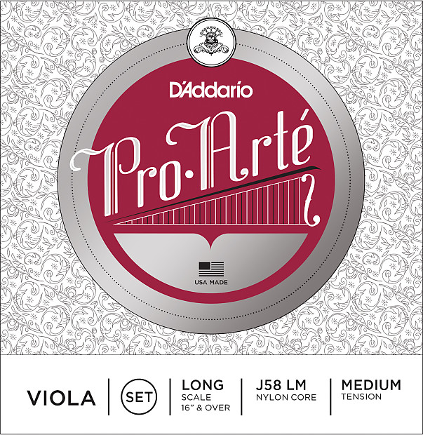 D'Addario J58LM Pro-Arte Viola String Set - Long Scale, Medium Tension image 1