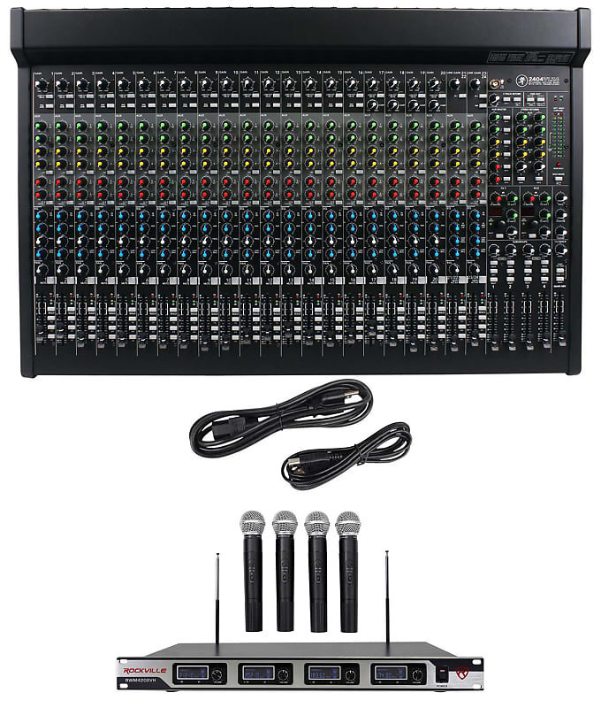 Mackie 2404VLZ4 24-channel 4-Bus FX Mixer w/ USB+(4) Wireless | Reverb