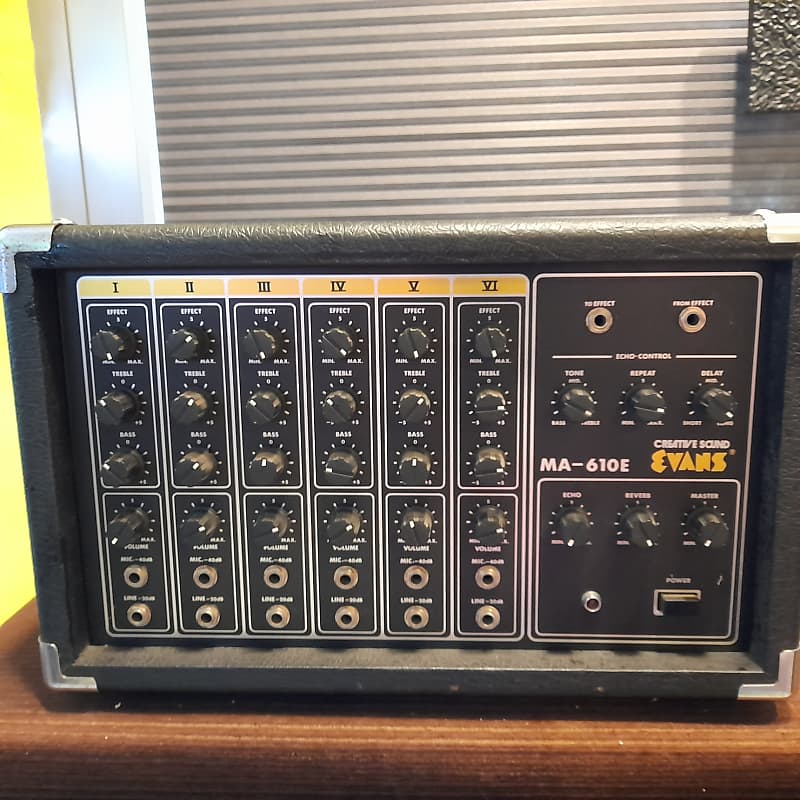 Evans MA-610E Powered Mixer Analog Delay Echo imagen 1