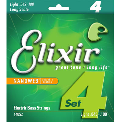 Elixir Electric Bass 4-String w NANOWEB Coating - Light .045-.100 image 1