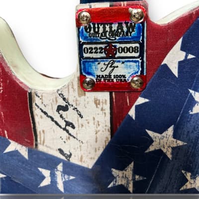 2022 Outlaw Guitar Company -  “Merica” Finish #008 (1 of 1)- Tele Style Electric Guitar image 4