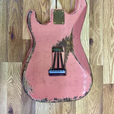 Heavy Relic Fender Stratocaster Build  - Pink - Dream Guitar image 5